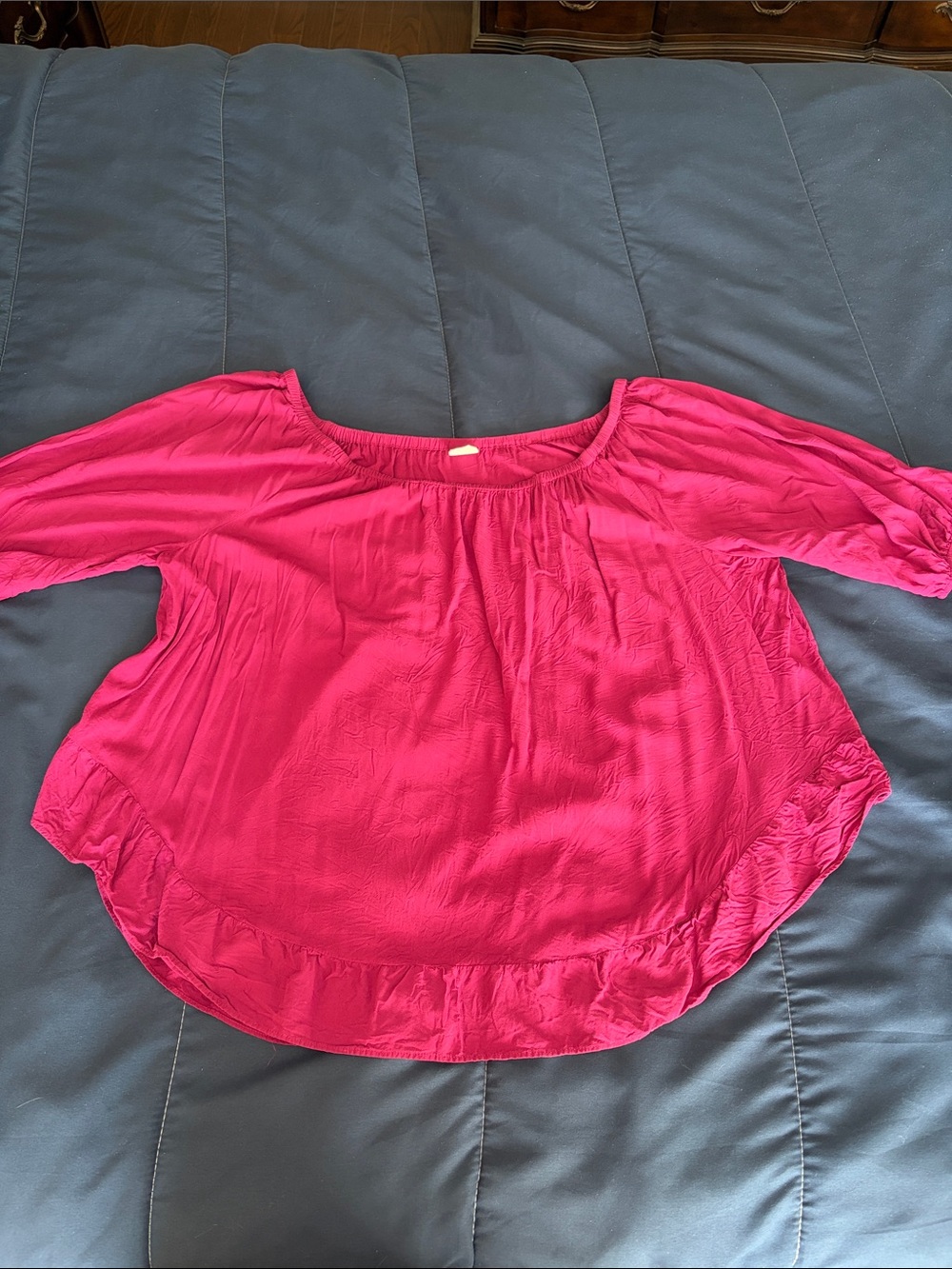 Women’s Off-Shoulder Blouse in Hot Pink